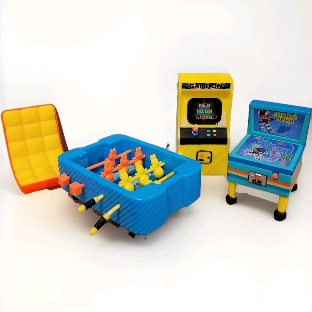 LOL Surprise doll Clubhouse Replacement Furniture 5 Piece Arcade Lot Blue Orange